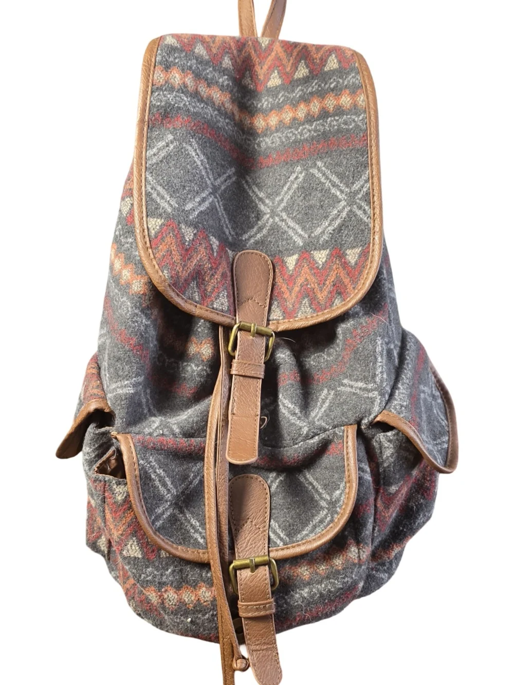 Mossimo Aztec Backpack Southwestern Boho Festival Faux Leather Book Bag